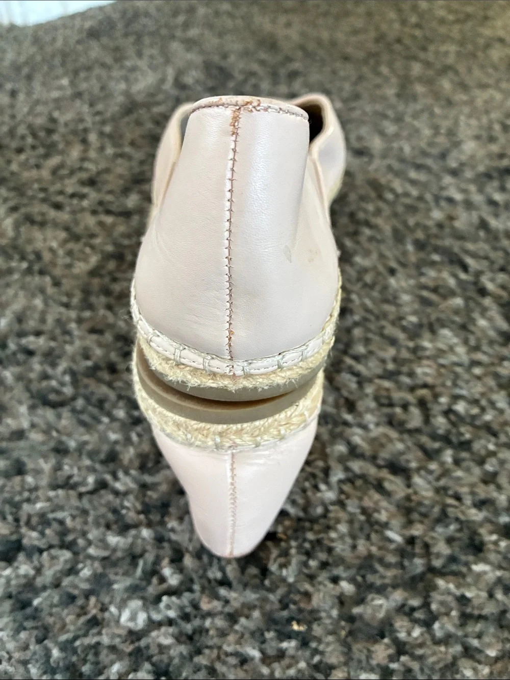 Eileen Fisher leather espadrilles. Pale pink. Size 6. NWOB